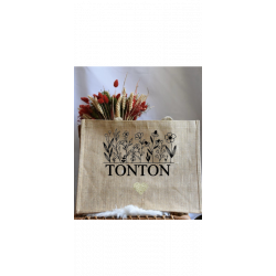 Sac en jute fleurs
